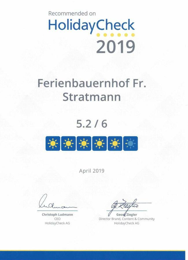 Ferienbauernhof Familie Stratmann Apartment Еслохе Екстериор снимка